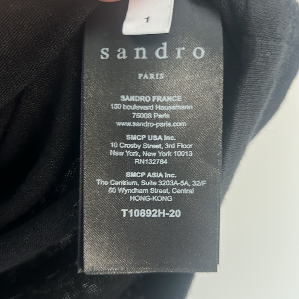 Sandro black lace top. - Picture 5 of 5